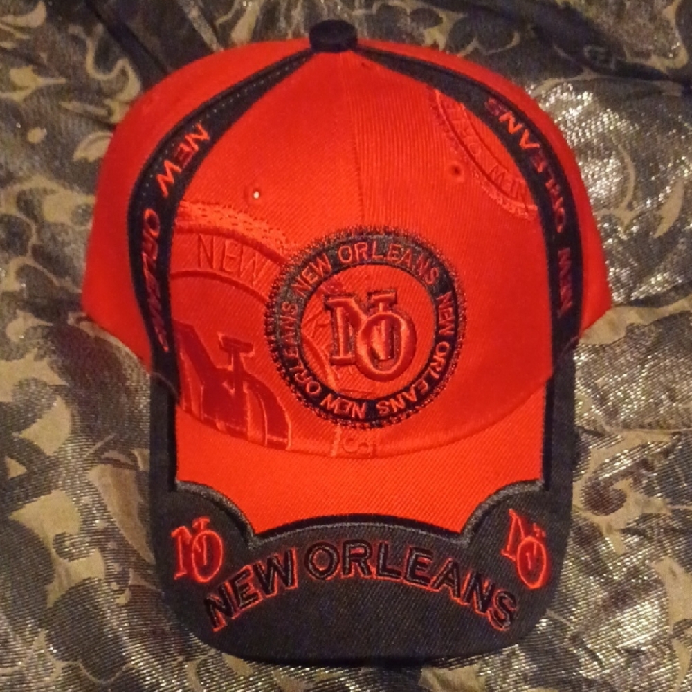 New Orleans Red and Black Cap